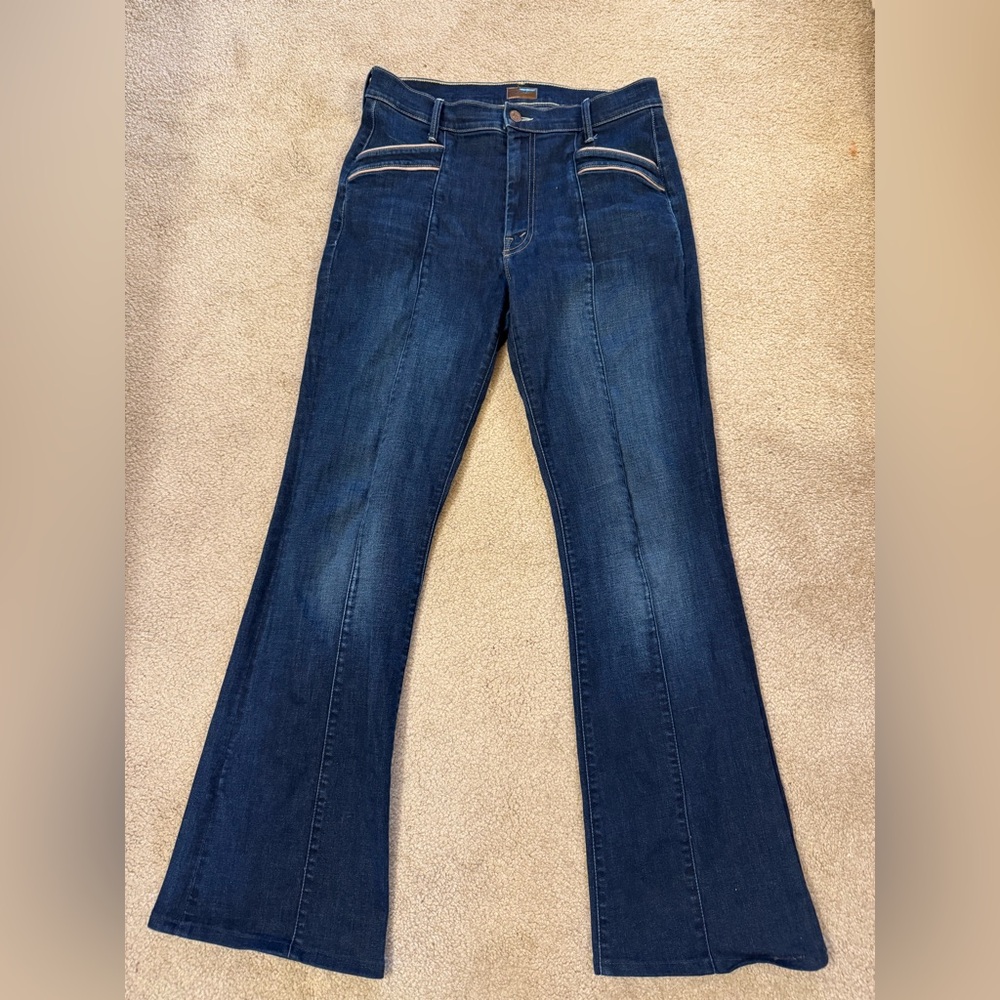 MOTHER Indigo Wide Leg Jeans